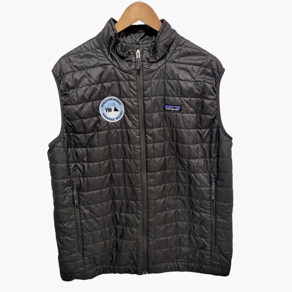 Patagonia Nano Puff Vest Men's XL Dark Gray Full Zip